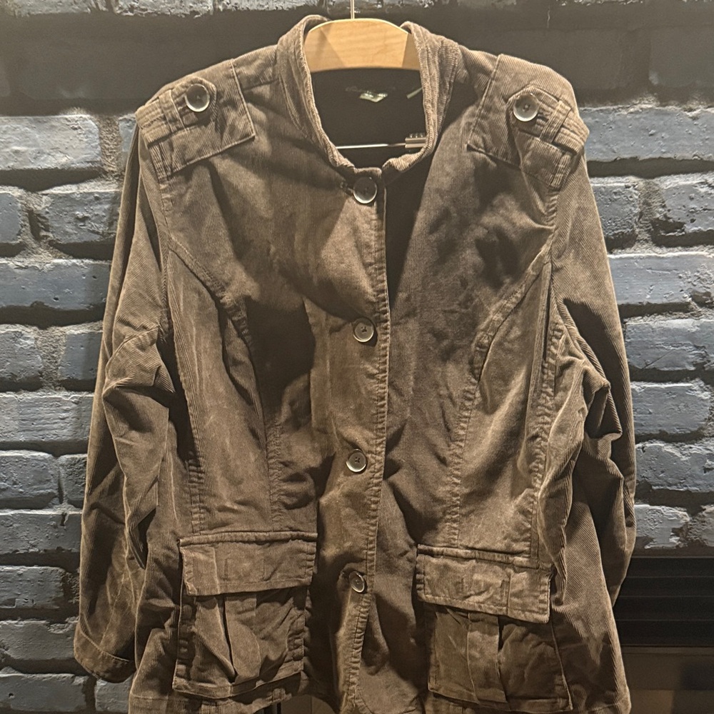 Eddie Bauer Men's Dark Brown Military Jacket